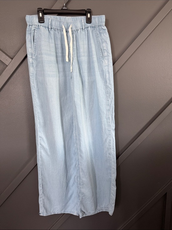HALARA Pants - Halara chambray Wide-Leg Drawstring Bottoms